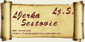 LJerka Šestović vizit kartica